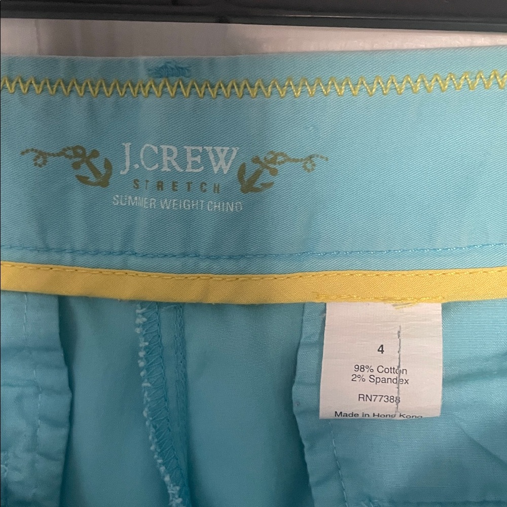 J. Crew Women's Turquoise shorts size 4 - Picture 2 of 5